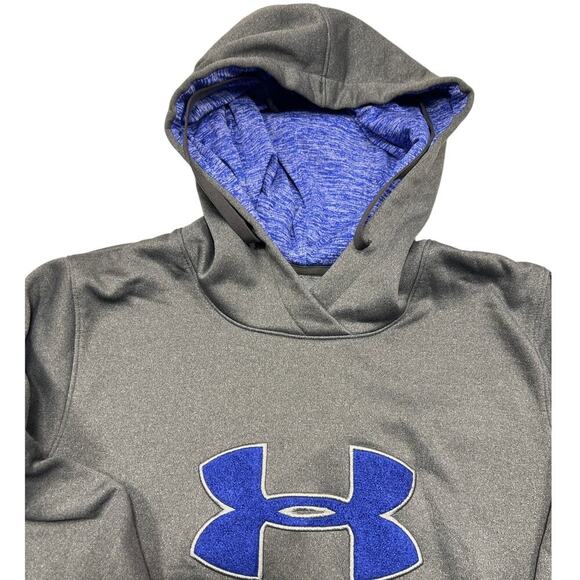 Under Armour STORM Men's Hoodie Sweater Pull Over Gray Cold Gear Medium
